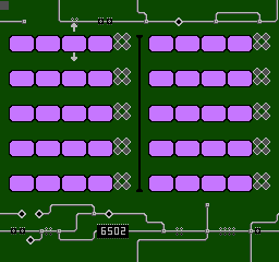 CodeMaster gameplay: rows of symbols on a green circuit board