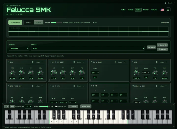 Felucca SMK Studio in the Matrix theme