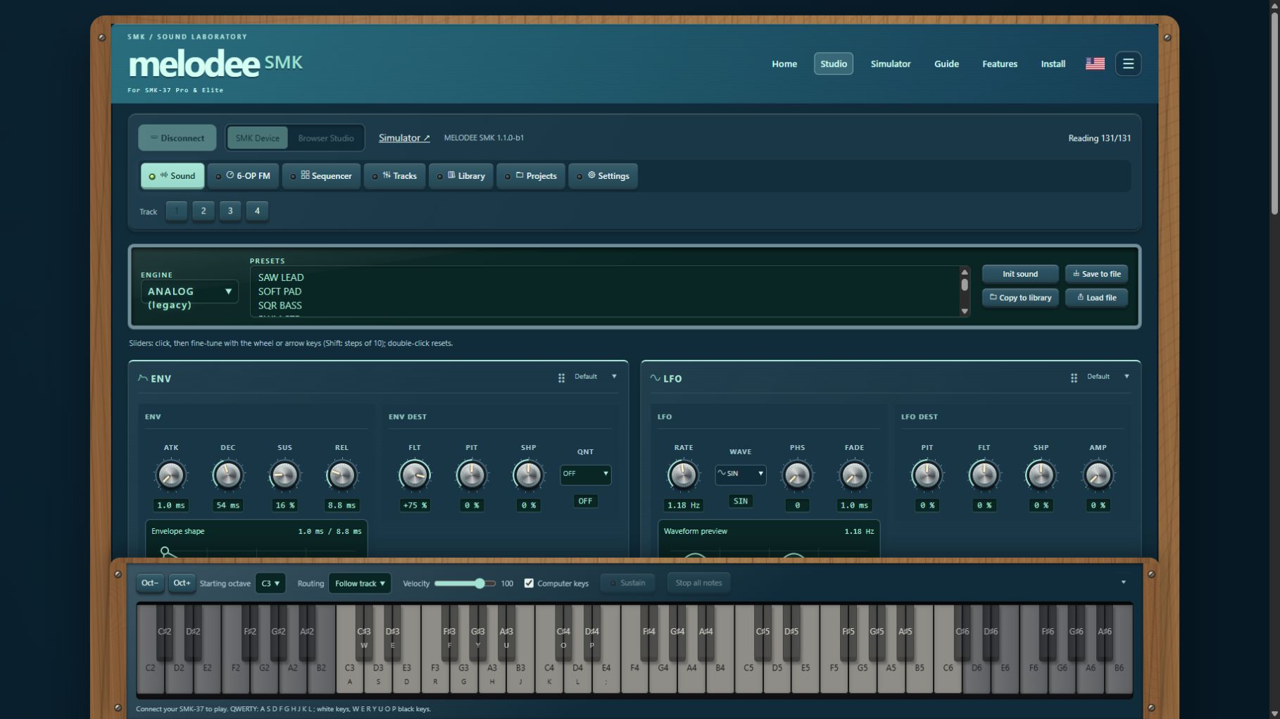 Melodee SMK Studio in Ocean Lab