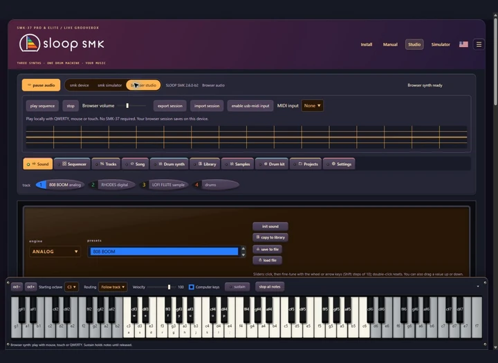 Sloop SMK Studio in the Arcade ’84 theme