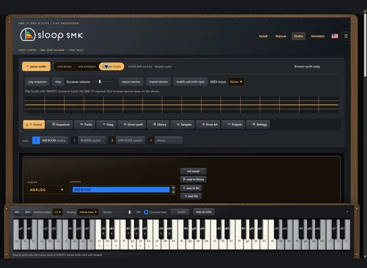Sloop SMK browser Studio preview